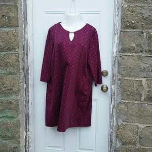 Plus size Beautiful pink and black dress.