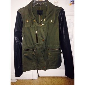 Black & army color jacket