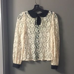Asos Lace Long Sleeve Top