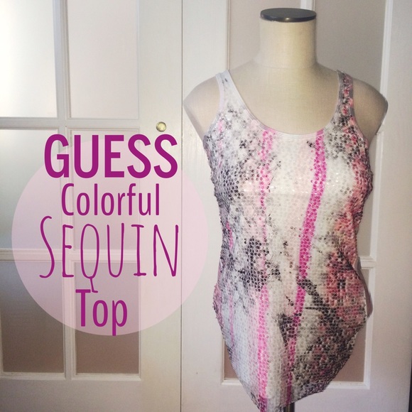 Guess Tops - 🎉30% OFF BDL🎉 Guess colorful sequin tank top