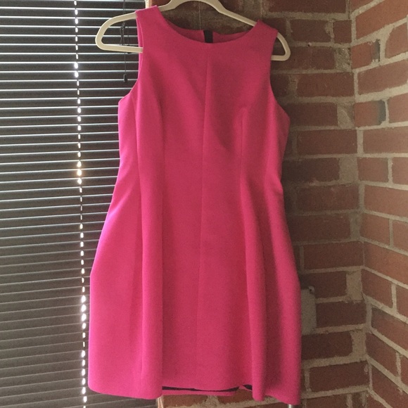 Zara Scuba HOT pink Dress