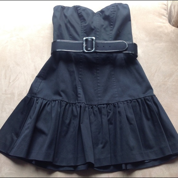Flirty and Fabulous Black Strapless Dress