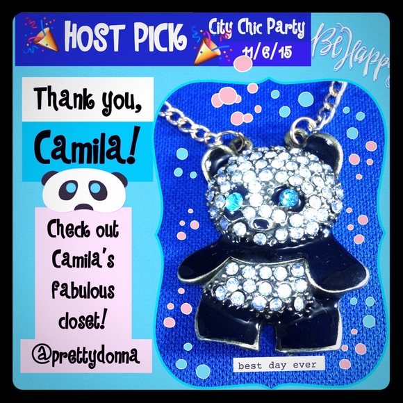CRYSTAL PANDA BEAR NECKLACE 🎉HPx2🎉 - Picture 5 of 6