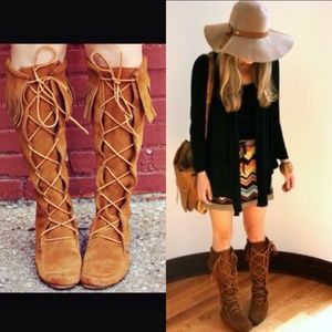 Minnetonka knee high boots.. [No Trades]