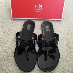 ‼️‼️SOLD‼️‼️ COACH black stylish flip flop Size: 8