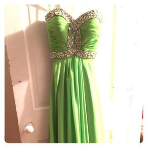 Lime green prom dress
