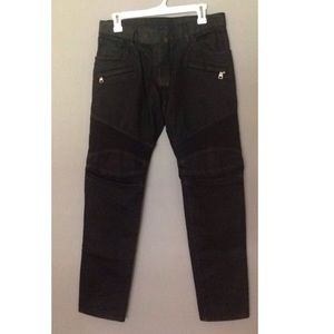 Balmain Black Moto Jeans