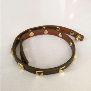 Stella & Dot leather wrap bracelet