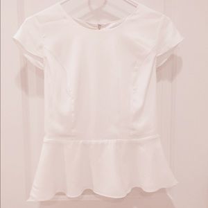 Express XS white top with zip back