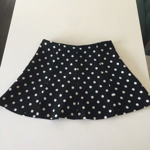 Adorable Black & White Polka Dot Circle Skirt