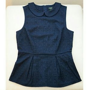 J.crew Factory Jacquard Peplum Top 00