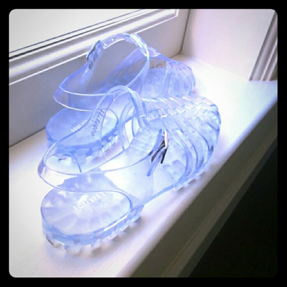Clear forever21 jelly sandals jellies