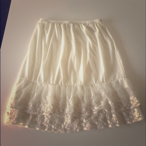 Ivory lace skirt