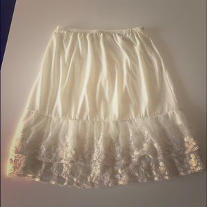 Ivory lace skirt