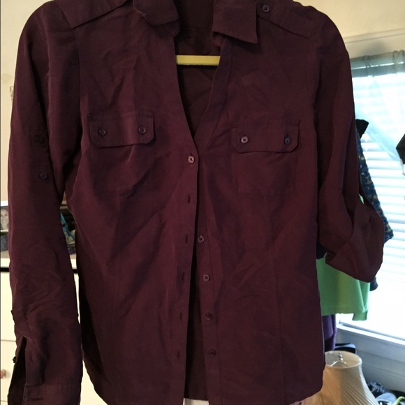 Blouse in deep purple - Picture 1 of 3