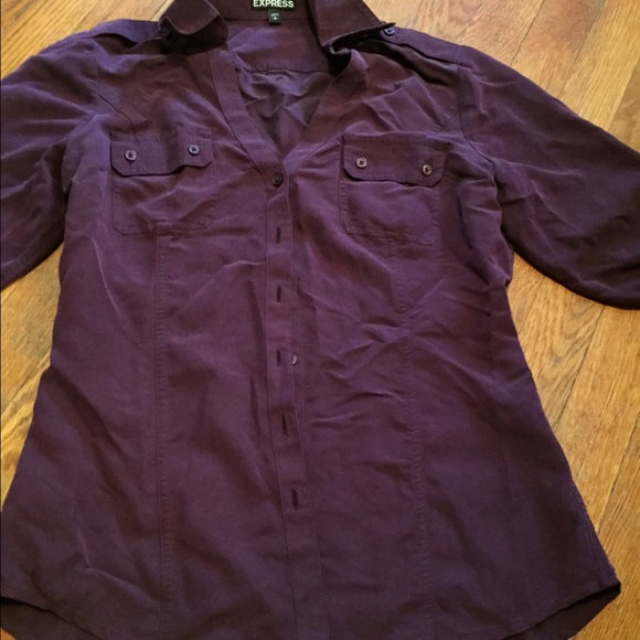 Blouse in deep purple - Picture 3 of 3