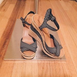 Nine West Polka Dot Wedges