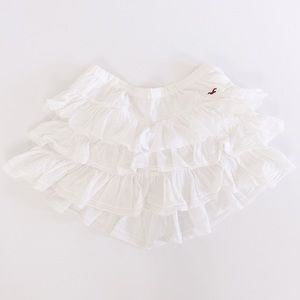 Hollister White Ruffle Skirt