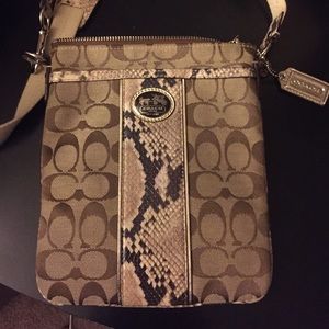 Coach cross body long strap purse