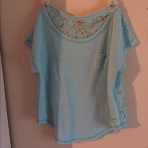 Hollister lace back shirt