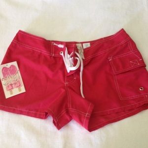 New red boar shorts