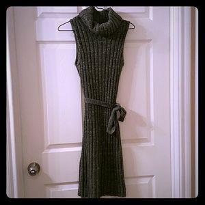 Grey Sleeveless Winter dress