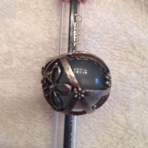 Lucky Brand floral peace sign ring sz7