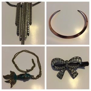 Necklaces, hair clip & China Glaze Seduce Me