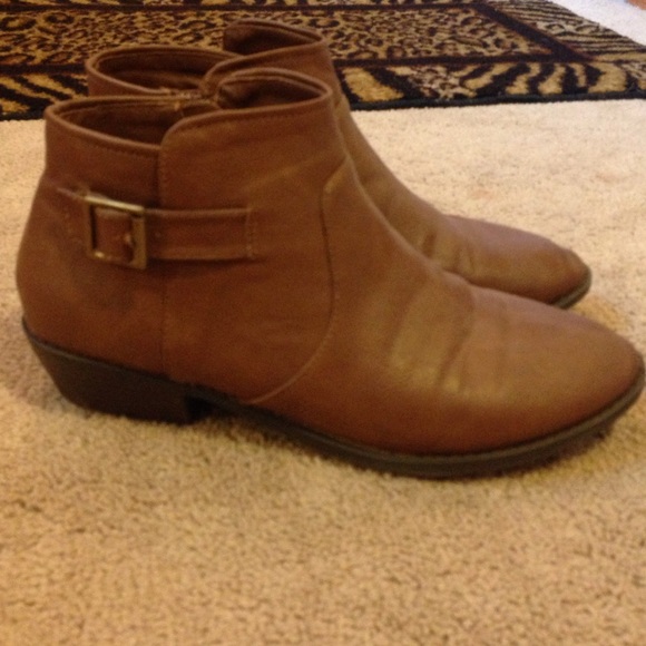 Cato Shoes - Light brown leather ankle boots