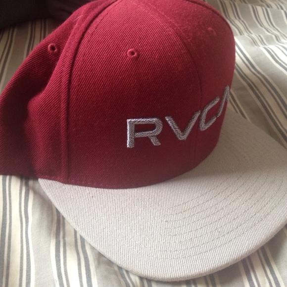 RVCA Maroon/Silver Hat SnapBack