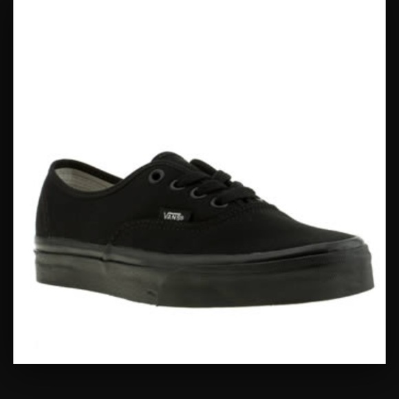 Vans Shoes - Womens black Vans with polka dot shoe strings