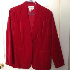 Red Velvet Blazer