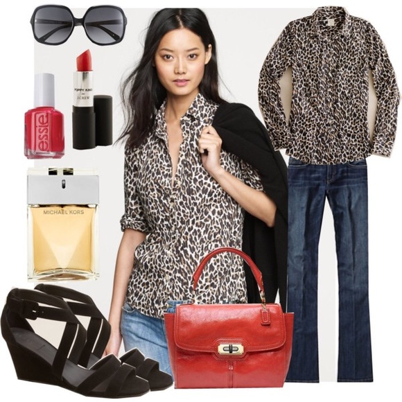 Cheetah print blouse