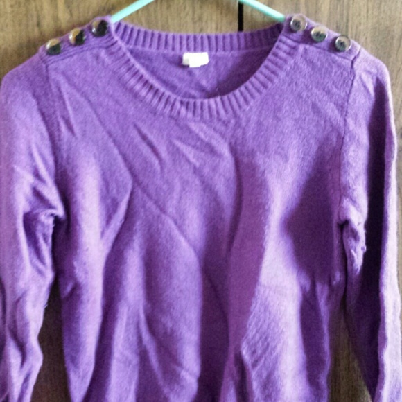 J Crew Purple Wool Sweater