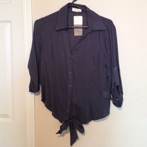 Button-Up tie top! Super cute!