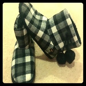 Rocketdog Plaid Fluffy ankle boots