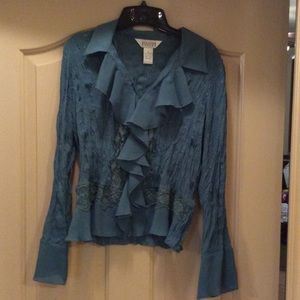 A business professional long sleeve blouse.