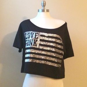 Black flag Victoria's Secret Pink shirt