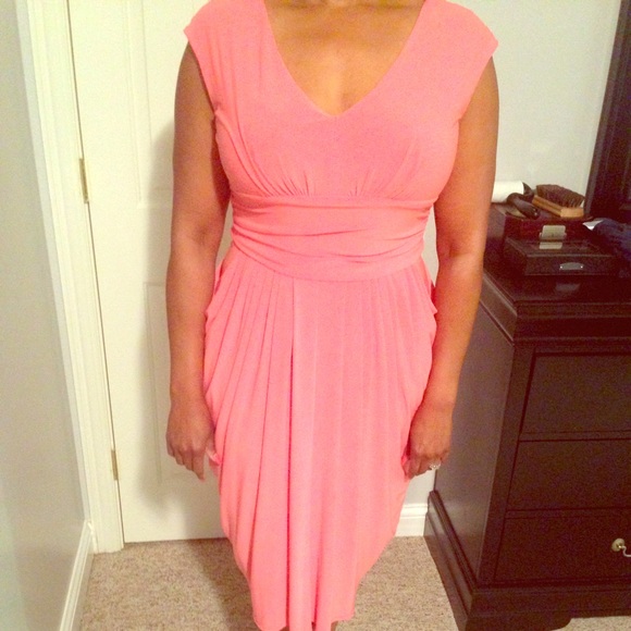 Coral dress for day or evening