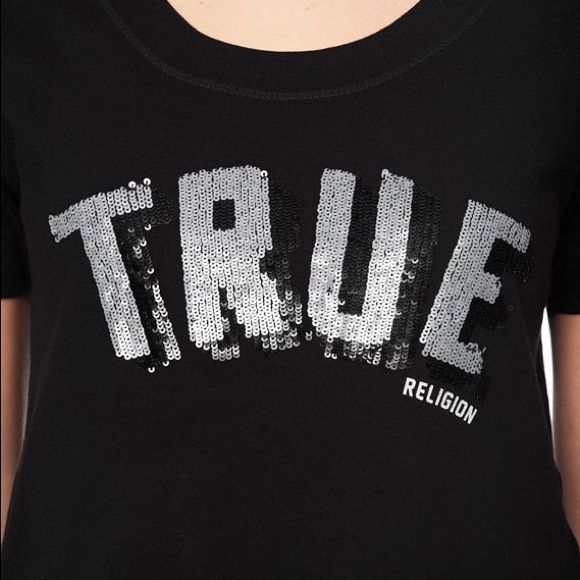True Religion Sequin Crew Tee - Picture 2 of 3