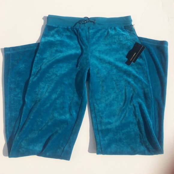 Bcbg maxazria velour jogging pant royal blue sz M