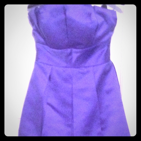 Purple/Regency - Jr. Bridesmaids strapless dress
