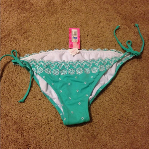 Turquoise/Teal bathing suit bottoms - Picture 2 of 3