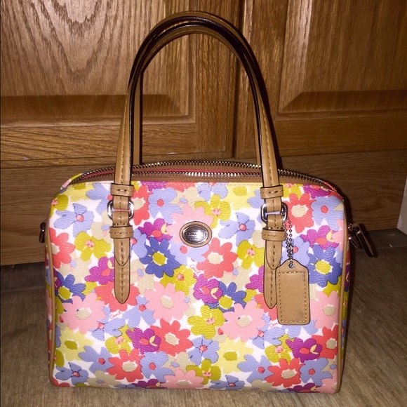 Coach floral tote