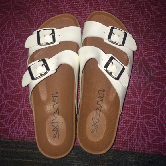 Floral Birkenstock inspired sandals from UO