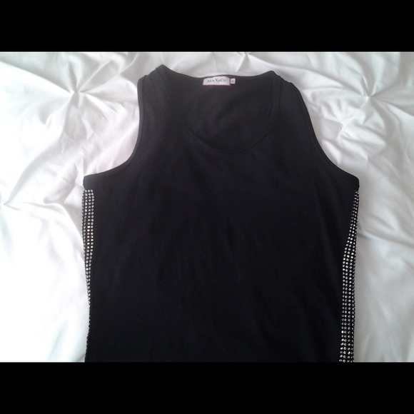 Black studded tank top