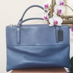 [ Coach ] RARE Blue Pebble Leather Borough Bag