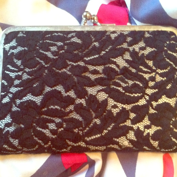 Black lace wallet