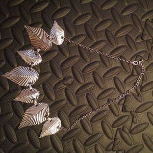 Silver leaf necklace