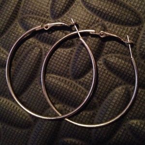 Silver hoop earrings